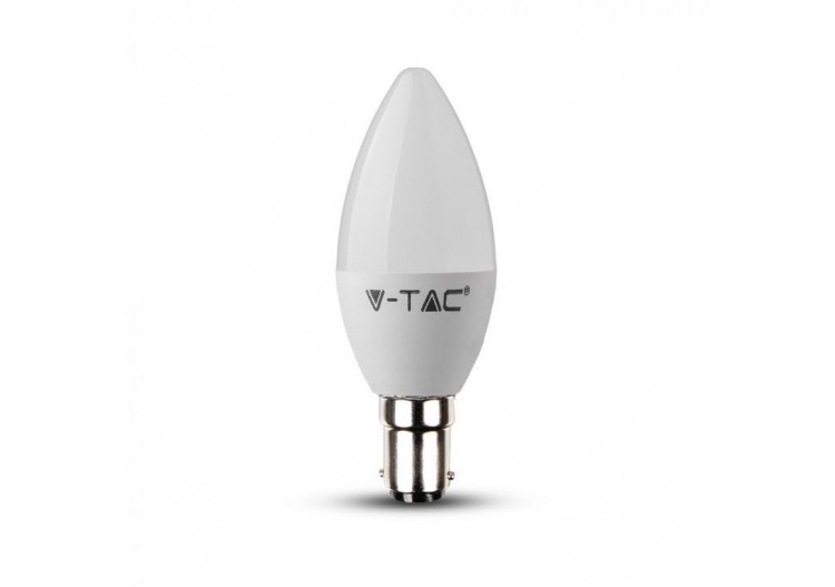 Ampoule bougie en plastique Vt-299d 5,5 W, puce Samsung 3000 K B15 à intensité variable- 21861 - V-tac