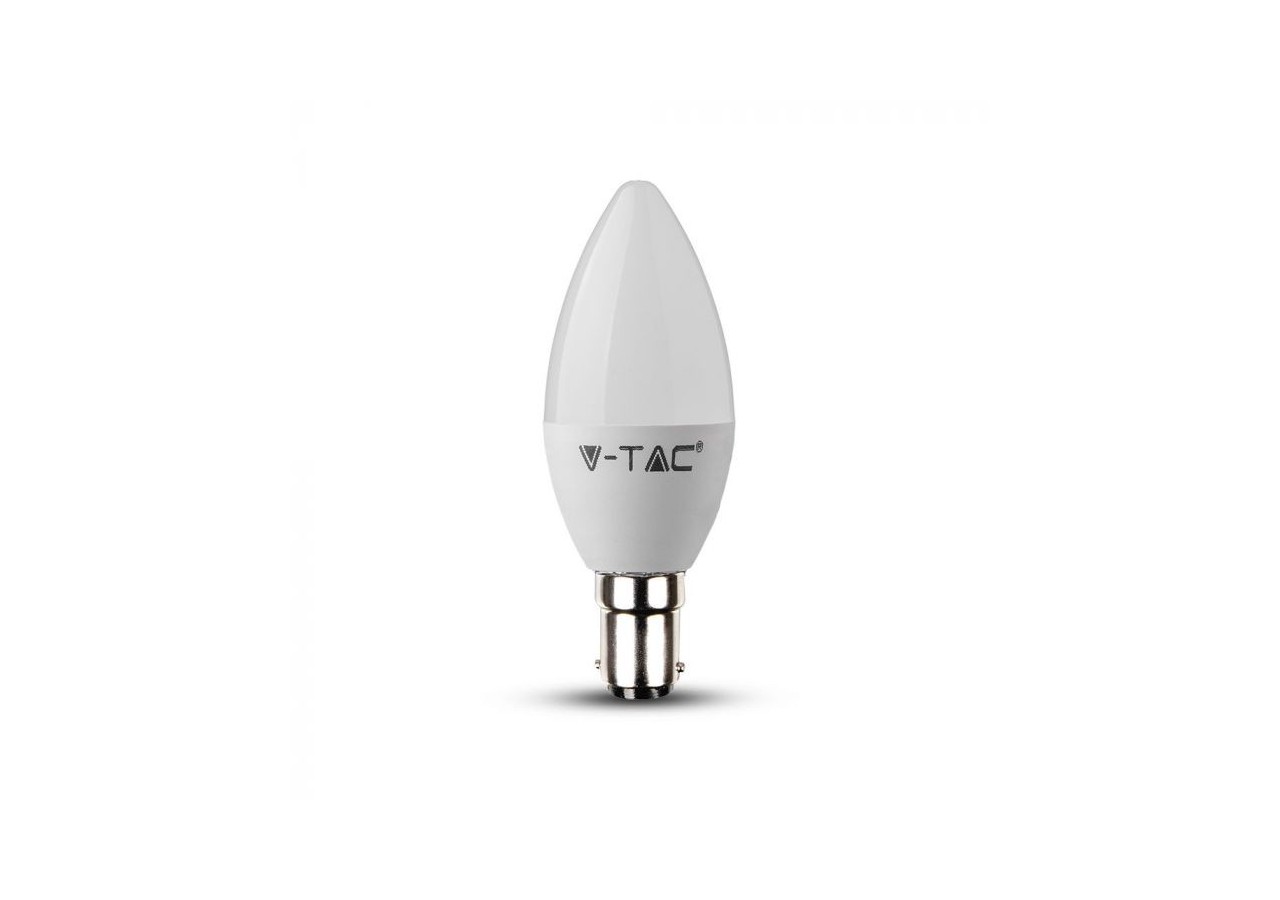 Ampoule bougie en plastique Vt-299d 5,5 W, puce Samsung 3000 K B15 à intensité variable- 21861 - V-tac