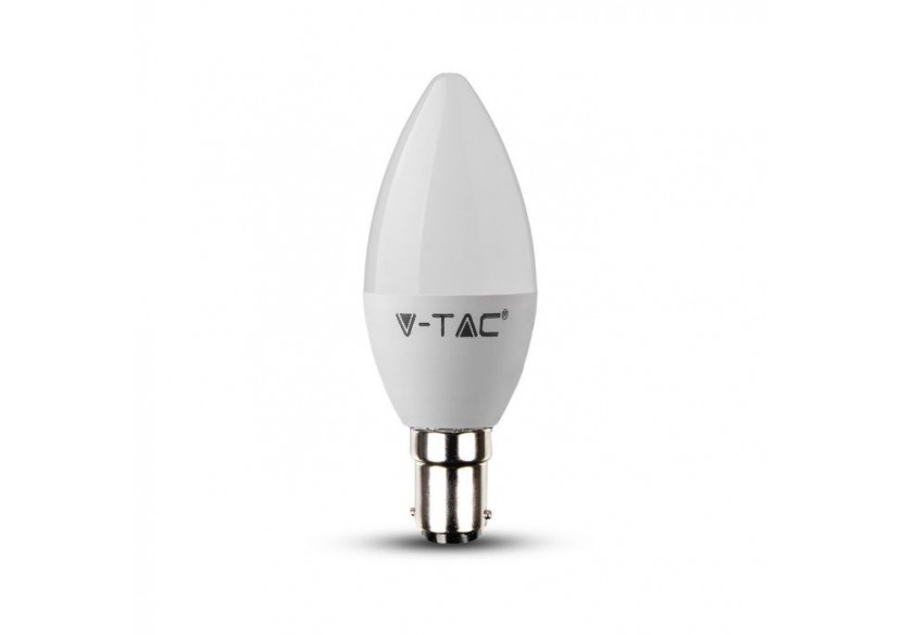 Ampoule bougie en plastique Vt-299d 5,5 W, puce Samsung 3000 K B15 à intensité variable- 21861 - V-tac
