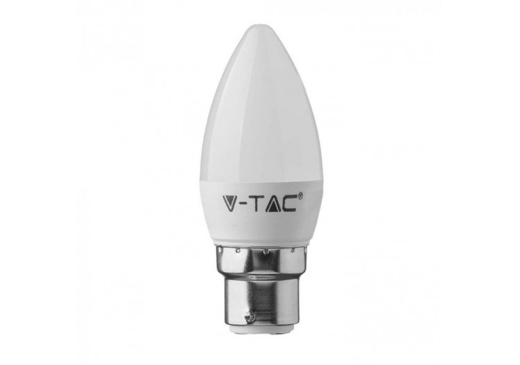 Ampoule bougie en plastique Vt-223 4,5 W, puce Samsung 6500 K B22- 2120152 - V-tac