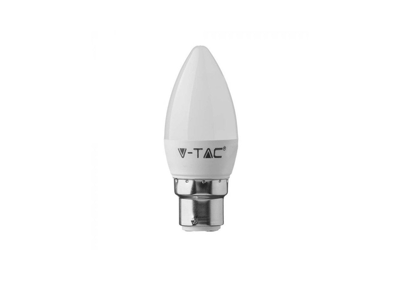 Ampoule bougie en plastique Vt-223 4,5 W, puce Samsung 6500 K B22- 2120152 - V-tac
