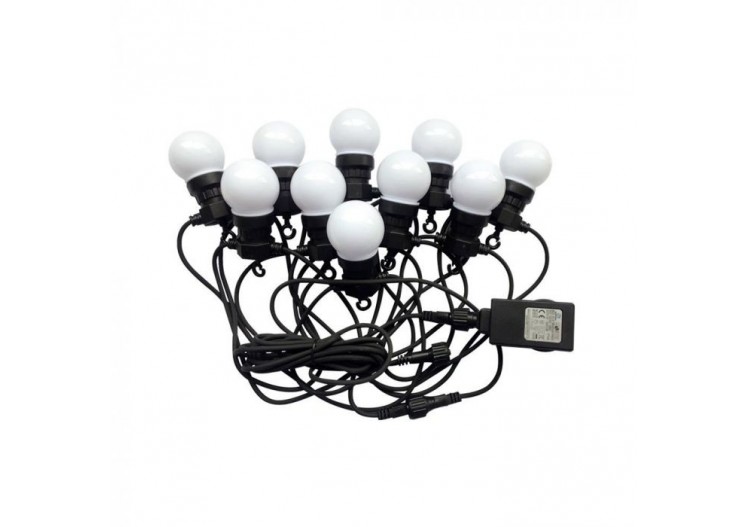 Guirlande lumineuse LED Vt-70510, 0.5w/ampoule, 5m, 10 ampoules, prise ue, 3000k, 24v- 217436 - V-tac