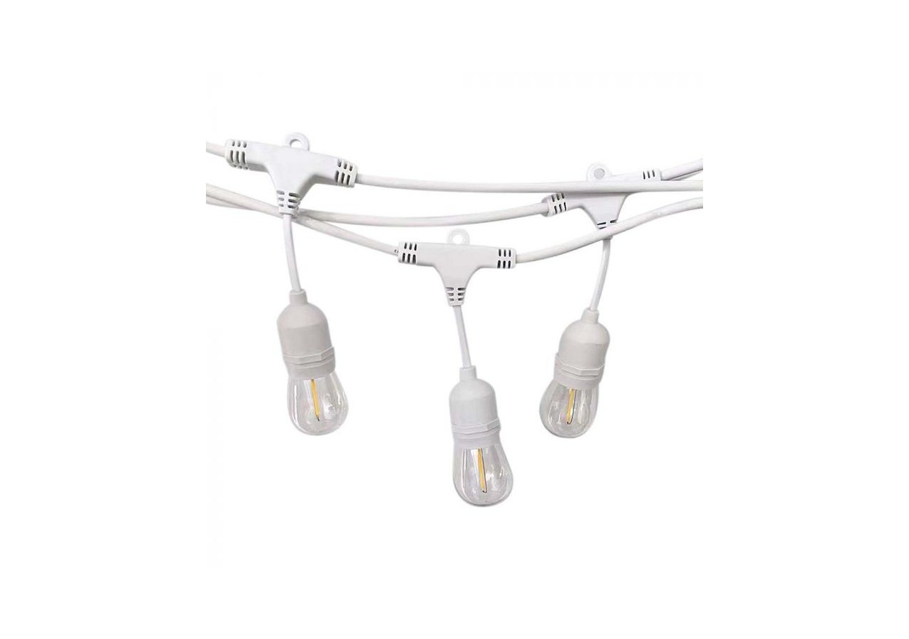 Guirlande lumineuse LED Vt-713, prise euro et prise wp, corps blanc- 7699 - V-tac