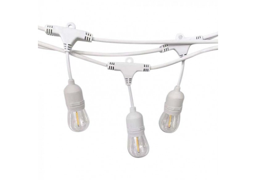 Guirlande lumineuse LED Vt-713, prise euro et prise wp, corps blanc- 7699 - V-tac