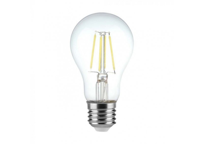 Ampoule à filament Vt-2504 4w a60, couvercle transparent, gradation de puissance en 3 étapes, 3000k e27- 6845 - V-tac