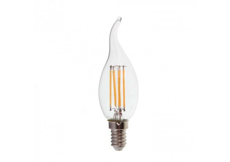 Vt-1997 4w ampoule à filament de flamme de bougie LED 6500k e14- 214430 - V-tac