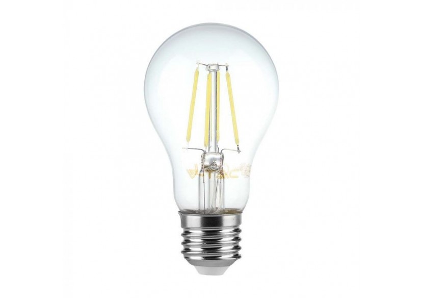 Ampoule à filament Vt-1887 6w a60, couvercle transparent 3000k e27- 214272 - V-tac