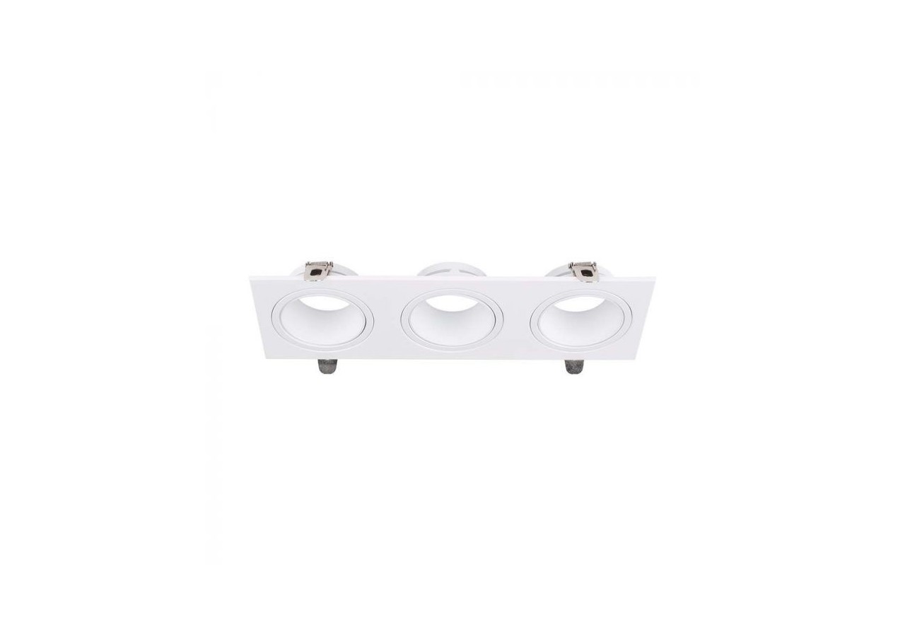 Vt-441 3 têtes de fixation de spots en fer+pc blanc+blanc- 10299 - V-tac