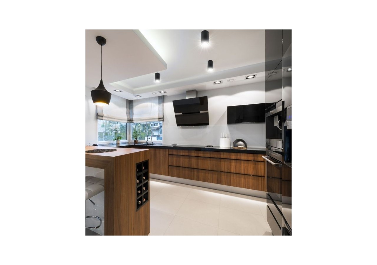 Vt-882 raccord gu10 rond noir +chrome- 8998 - V-tac