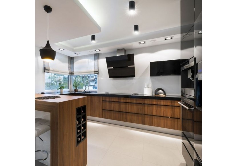 Vt-882 raccord gu10 rond noir +chrome- 8998 - V-tac