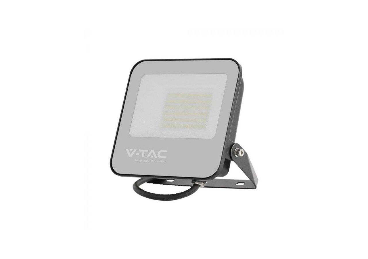 Vt-44051 Projecteur LED 50w 4000k corps noir verre gris 160lm/w- 10354 - V-tac