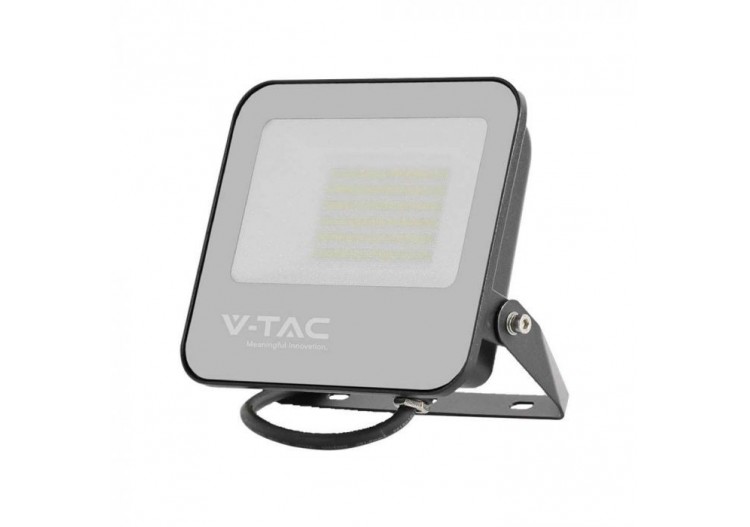Vt-4456 Projecteur LED 50w 6500k corps noir verre gris 185lm/w- 9893 - V-tac