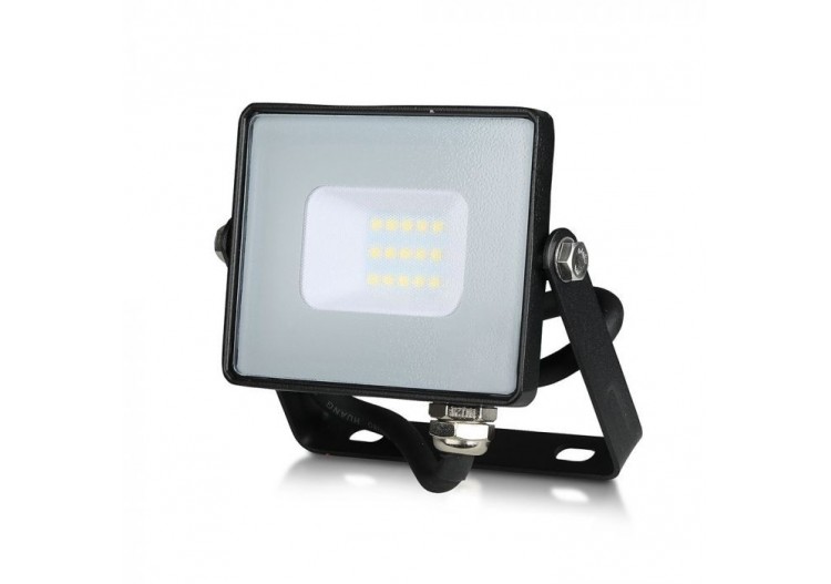 Vt-10-1 Projecteur 10w smd puce samsung câble 1m 6500k corps noir verre gris- 21947 - V-tac