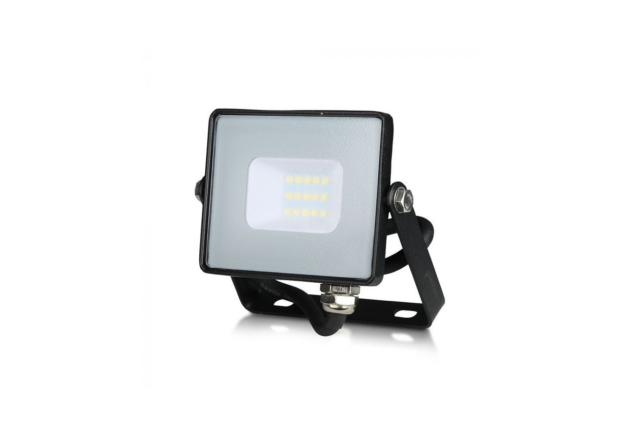 Vt-10-1 Projecteur 10w smd puce samsung câble 1m 6500k corps noir verre gris- 21947 - V-tac