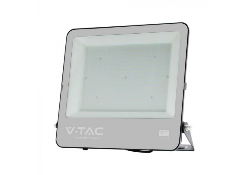 Projecteur SMD Vt-44003 300w, puce Samsung, fil 1m, 6500k, corps noir, verre gris, 135lm/w- 23203 - V-tac