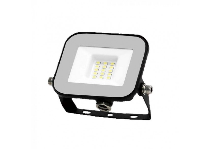 Vt-44010 10w projecteur puce samsung 6500k corps noir verre gris- 10010 - V-tac