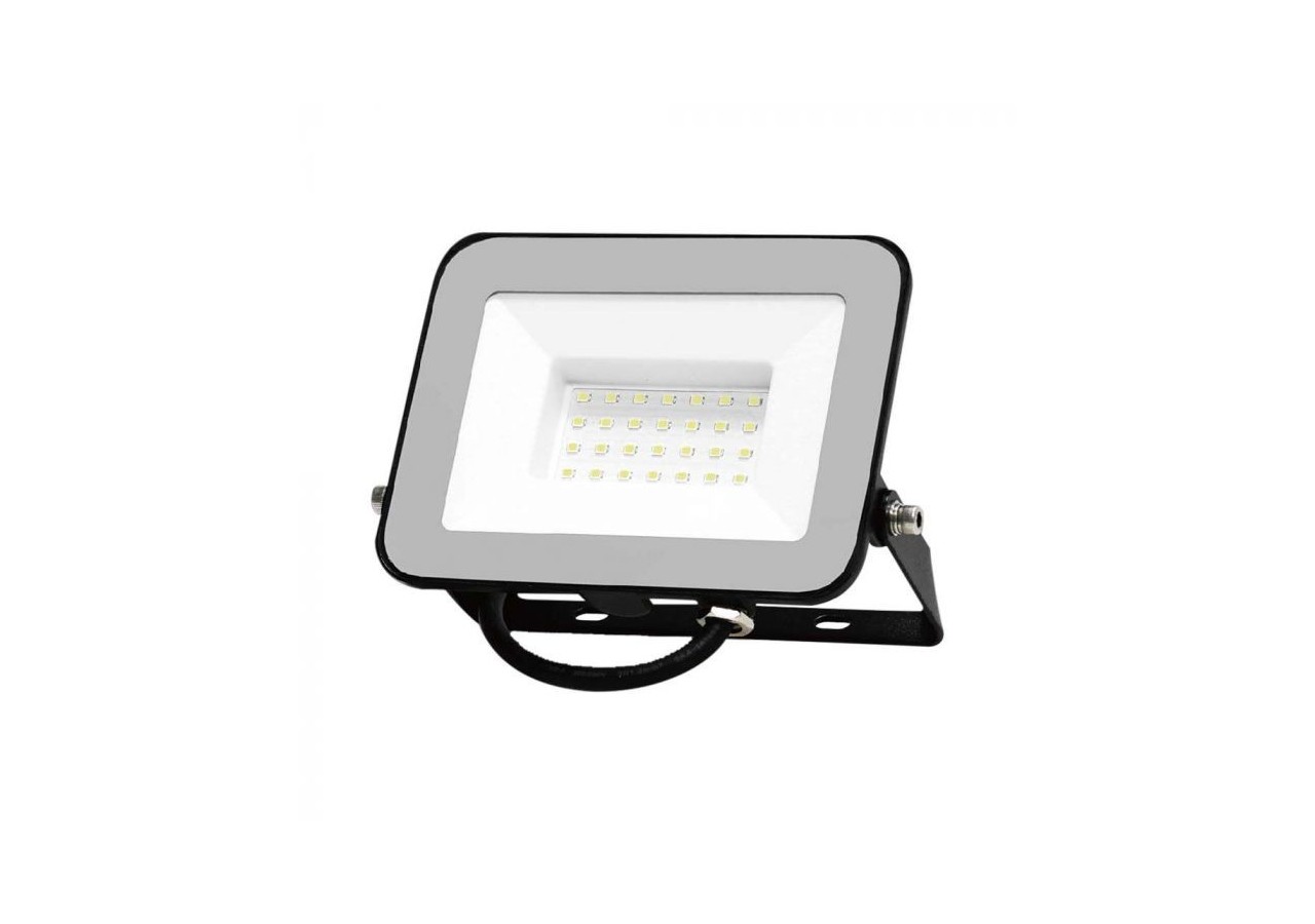 Vt-44030 30w projecteur puce samsung 4000k corps noir verre gris- 10021 - V-tac