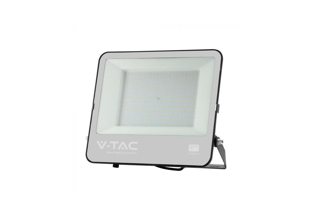 Vt-44101 100w projecteur puce samsung 1m fil 4000k corps noir verre gris 135lm/w- 23218 - V-tac