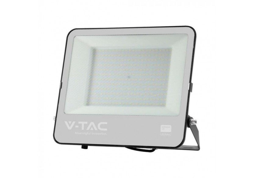 Vt-44101 100w projecteur puce samsung 1m fil 6500k corps noir verre gris 135lm/w- 23219 - V-tac