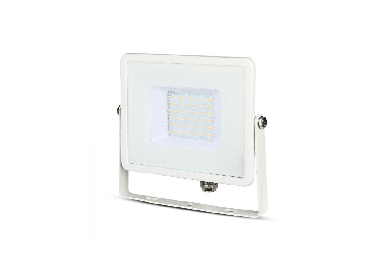 Projecteur SMD Vt-30-1 30w, puce Samsung et câble 1m, corps blanc 6400k- 950 - V-tac