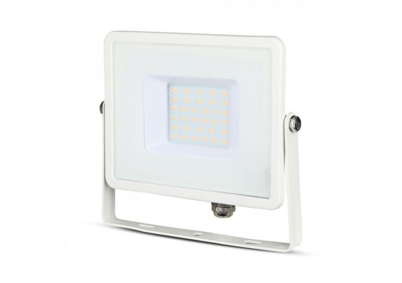 Projecteur SMD Vt-30-1 30w, puce Samsung et câble 1m, corps blanc 6400k- 950 - V-tac