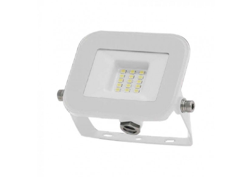 Vt-44010 Projecteur 10w puce samsung 3000k corps blanc verre blanc- 10011 - V-tac