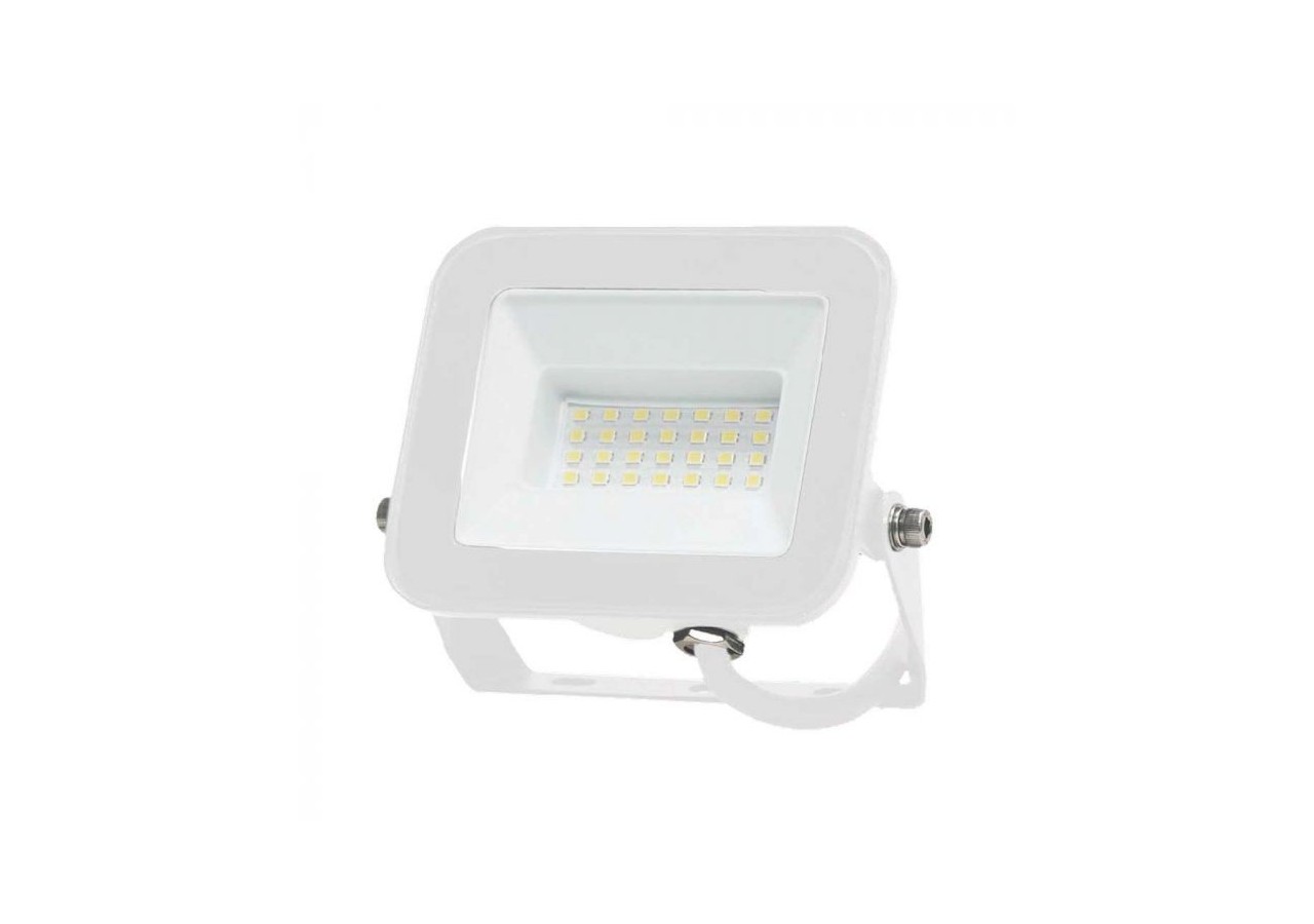 Vt-44020 20w projecteur samsung chip 6500k corps blanc verre blanc- 10019 - V-tac