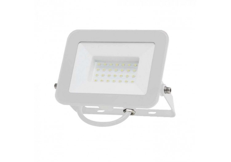 Vt-44030 Projecteur 30w puce samsung 6500k corps blanc verre blanc- 10025 - V-tac