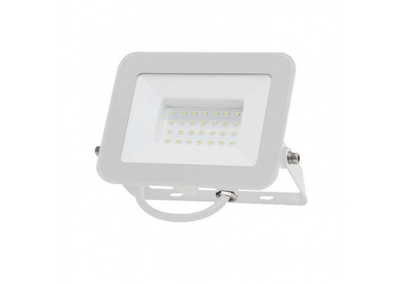 Vt-44030 Projecteur 30w puce samsung 6500k corps blanc verre blanc- 10025 - V-tac