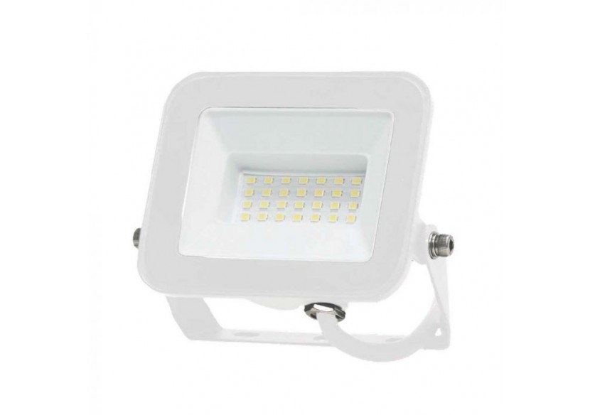 Vt-44030 Projecteur 30w puce samsung 3000k corps blanc verre blanc- 10023 - V-tac