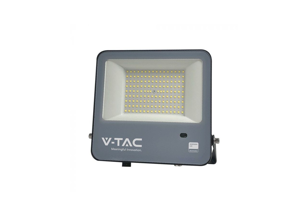 Vt-44103 100w capteur photocellule projecteur-puce Samsung 1m fil 4000k corps noir 135lm/w- 23190 - V-tac