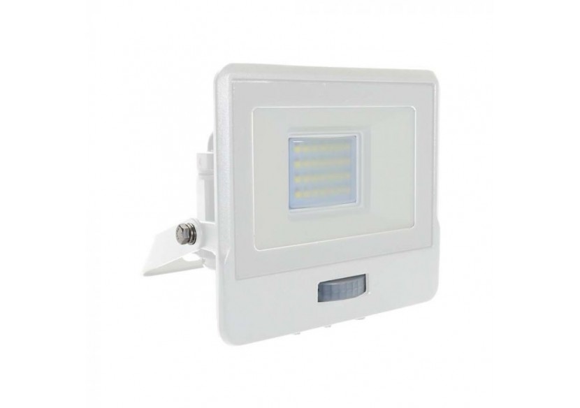 Projecteur à capteur pir Vt-128s 20w, puce Samsung, corps blanc 3000k- 20271 - V-tac