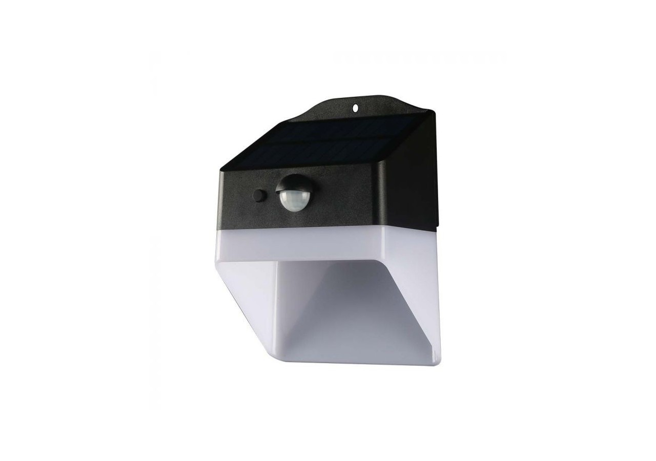 Vt-422 applique solaire 2w led-panda 200lm batterie au lithium 3.7v 1200mah 4000k noir+blanc- 10309 - V-tac