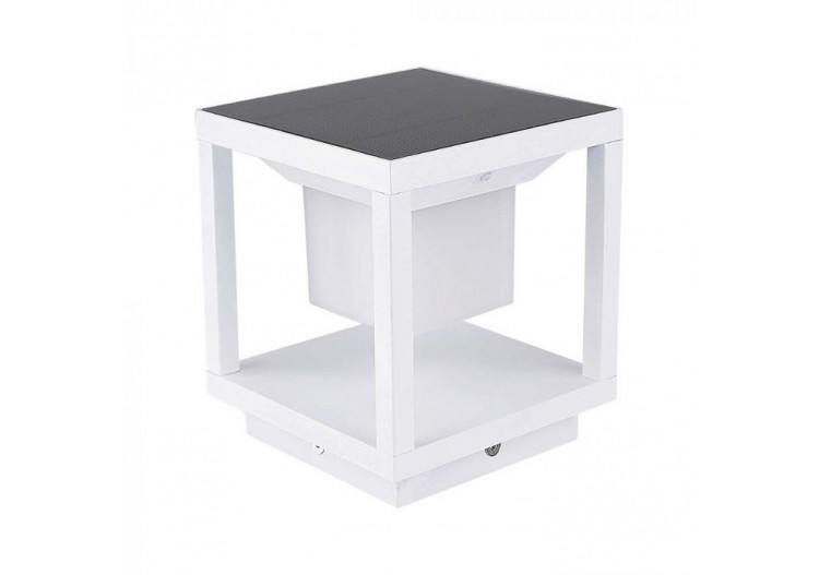 Pilier solaire LED Vt-11022, corps blanc 3000k- 6806 - V-tac