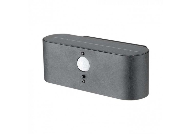 Vt-1148 2.5w led applique solaire smd avec capteur pir 3000k ip54- 23017 - V-tac