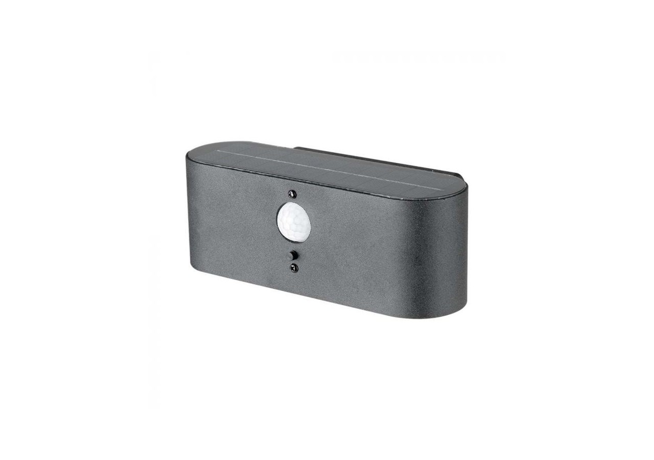 Vt-1148 2.5w led applique solaire smd avec capteur pir 3000k ip54- 23017 - V-tac