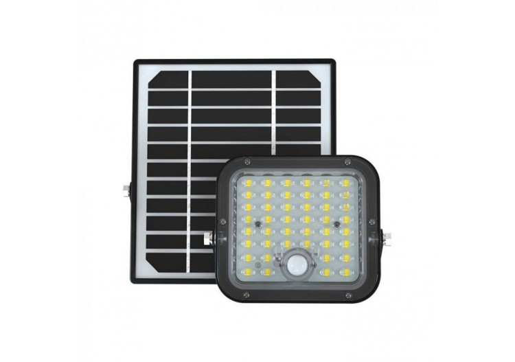 Vt-411 10w projecteur solaire led cube vie batterie po4 3.7v 3600ma 6400k noir- 10313 - V-tac