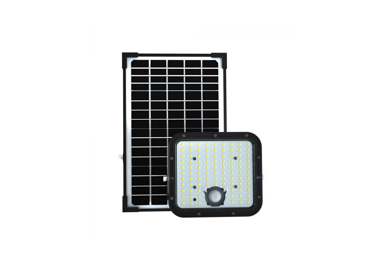 Vt-432 30w projecteur solaire led cube vie batterie po4 6.4v 6000ma 6400k noir- 10311 - V-tac