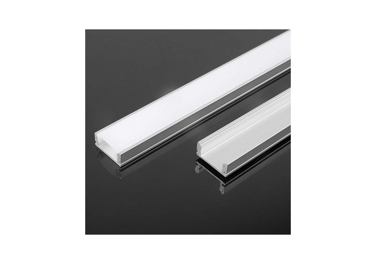 Vt-8157 kit de montage avec diffuseur pour bande led 2000x17.4x7mm- 10321 - V-tac