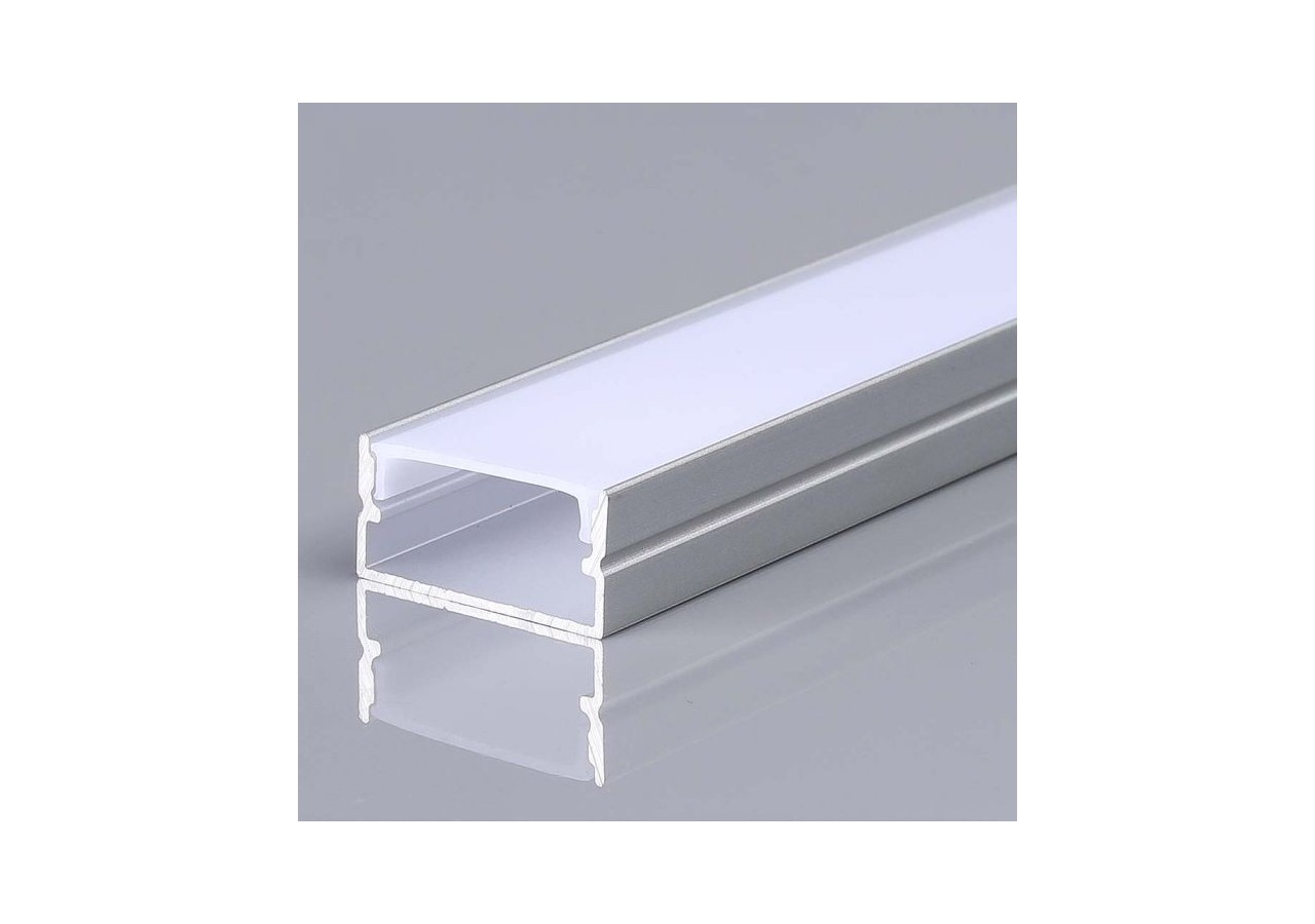Vt-8202 kit de montage avec diffuseur pour bande de led 2000x20x10mm corps argent- 23174 - V-tac