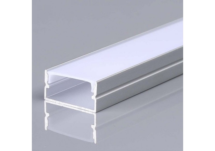 Vt-8202 kit de montage avec diffuseur pour bande de led 2000x20x10mm corps argent- 23174 - V-tac