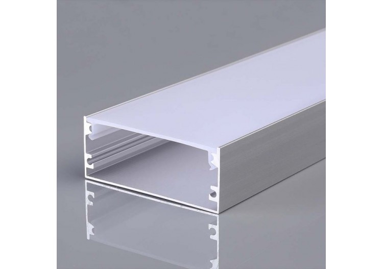 Vt-8206s kit de montage avec diffuseur pour bande led 2000x50x20mm corps argent- 23178 - V-tac