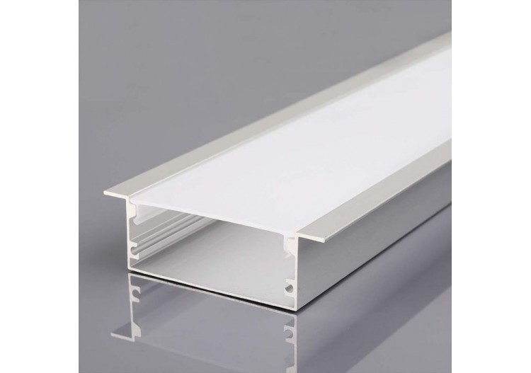 Vt-8206 kit de montage avec diffuseur pour bande de led 2000x50x20mm corps argent- 23179 - V-tac