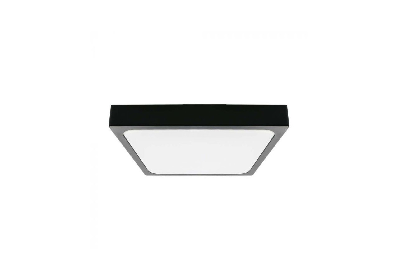 Vt-8624 24w plafonnier led 6500k cadre noir carré ip44- 7647 - V-tac