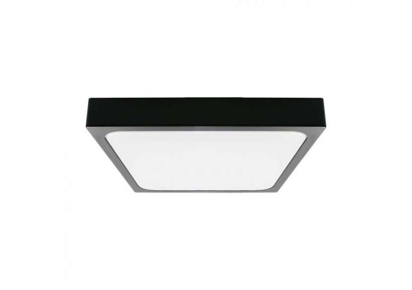 Vt-8624 24w plafonnier led 6500k cadre noir carré ip44- 7647 - V-tac