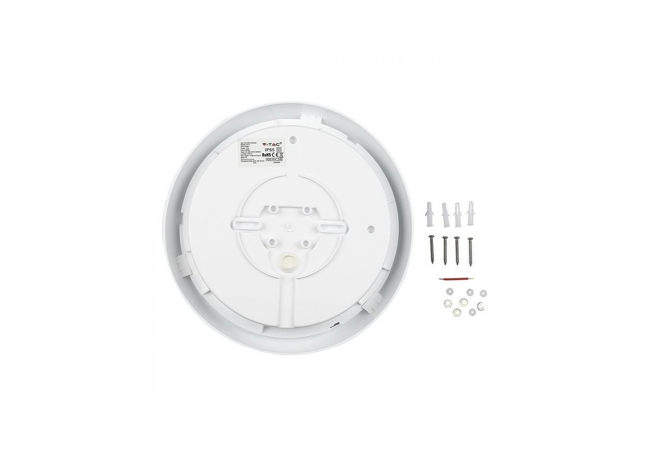 Vt-12 10w dôme rond complet (batterie de secours + capteur) puce Samsung 4000k- 817 - V-tac