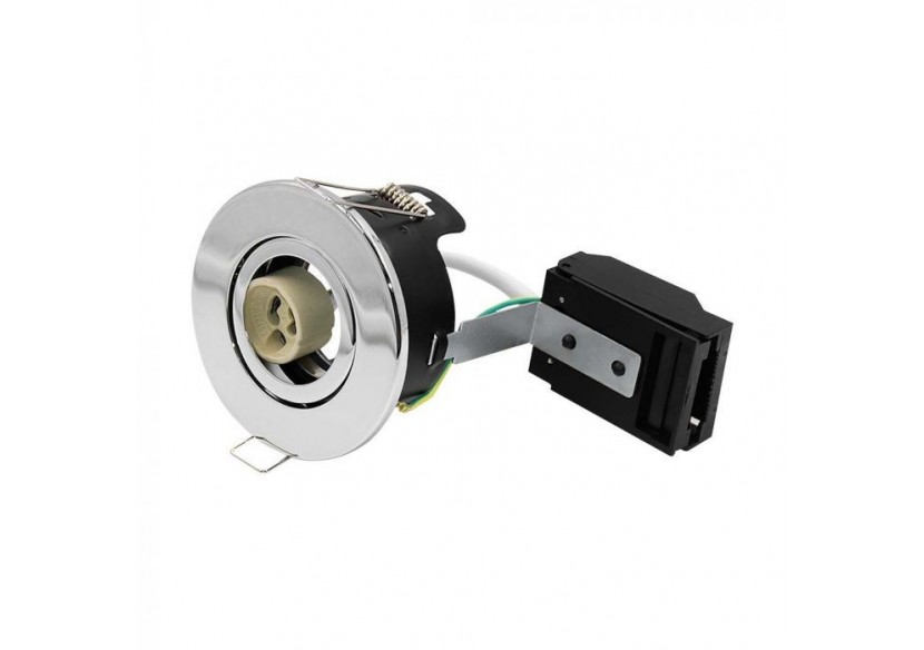 Vt-703cl inclinable sans canon résistant au feu gu10 raccord ip20 chrome- 7792 - V-tac