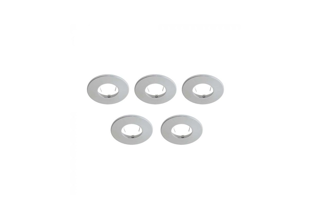 Lunette Vt-703 pour downlight coupe-feu push et lock chrome ip20 5 pièces/paquet- 11280 - V-tac