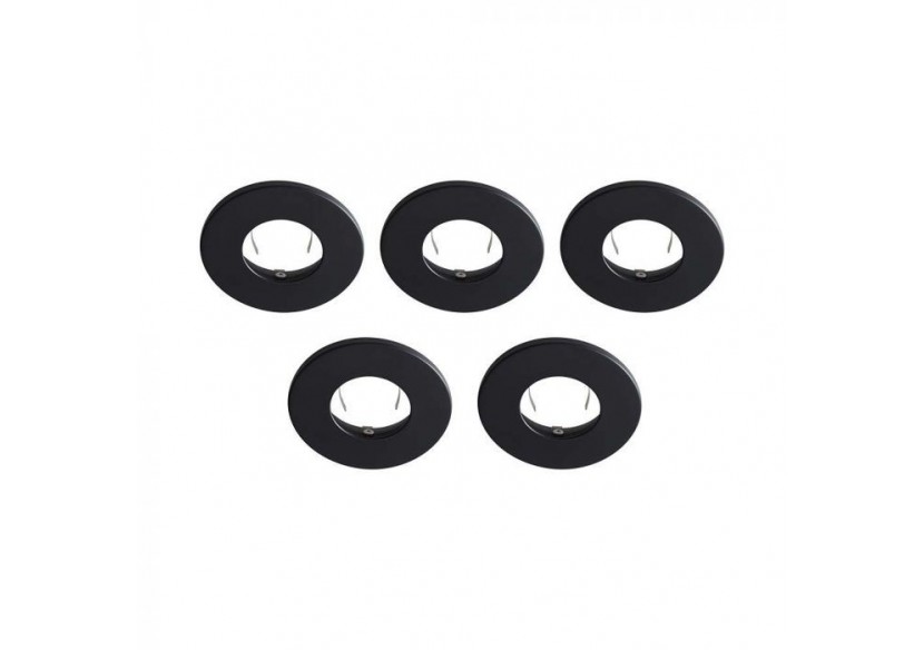 Lunette Vt-703 pour downlight coupe-feu push et lock noir ip65 5 pièces/paquet- 11283 - V-tac