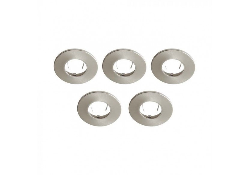 Lunette Vt-703 pour downlight coupe-feu push et lock nickel satiné ip65 5 pièces/paquet- 11284 - V-tac